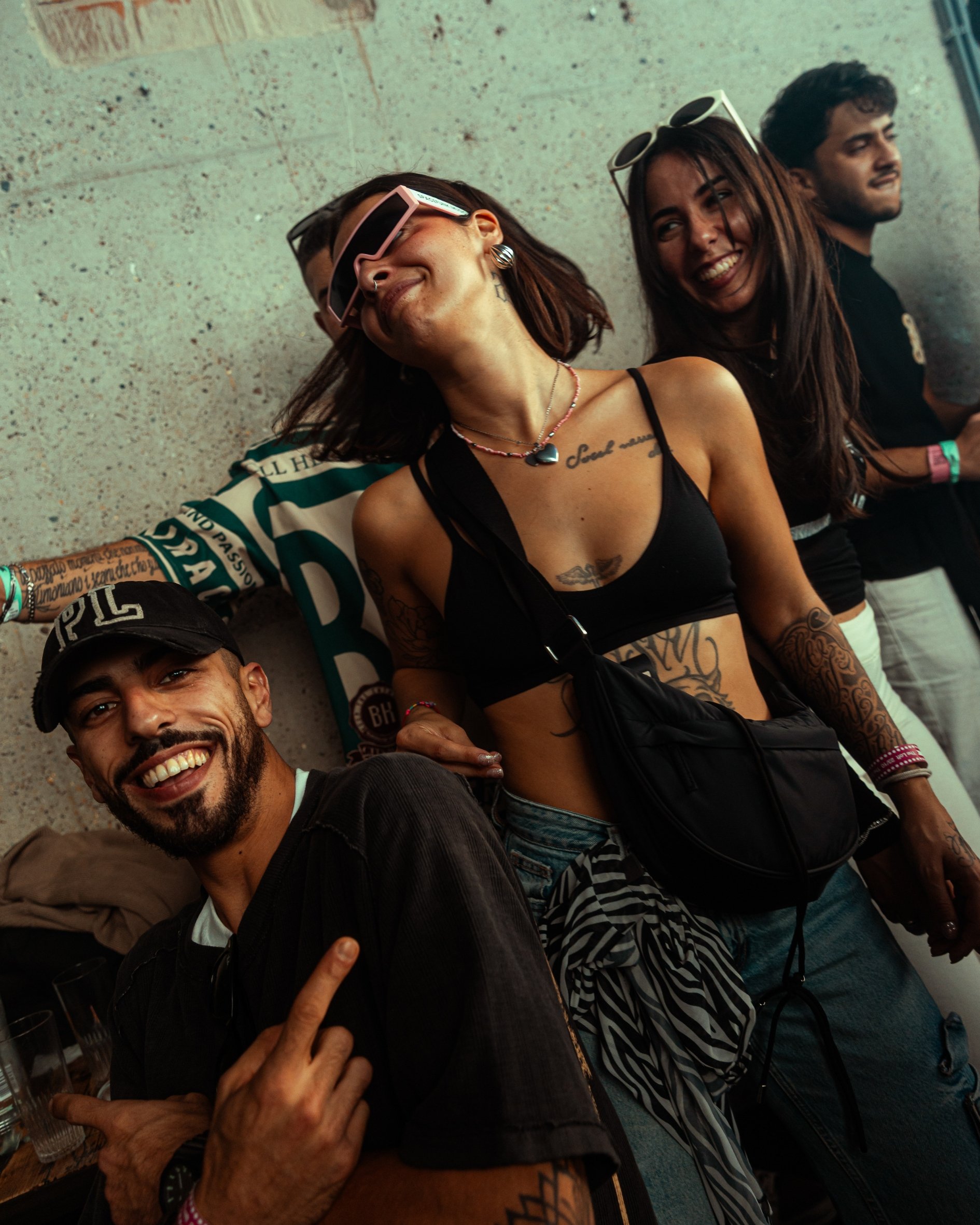 A group of friends dancing to music at ADE