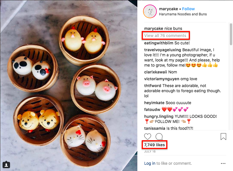 Marycake Instagram post