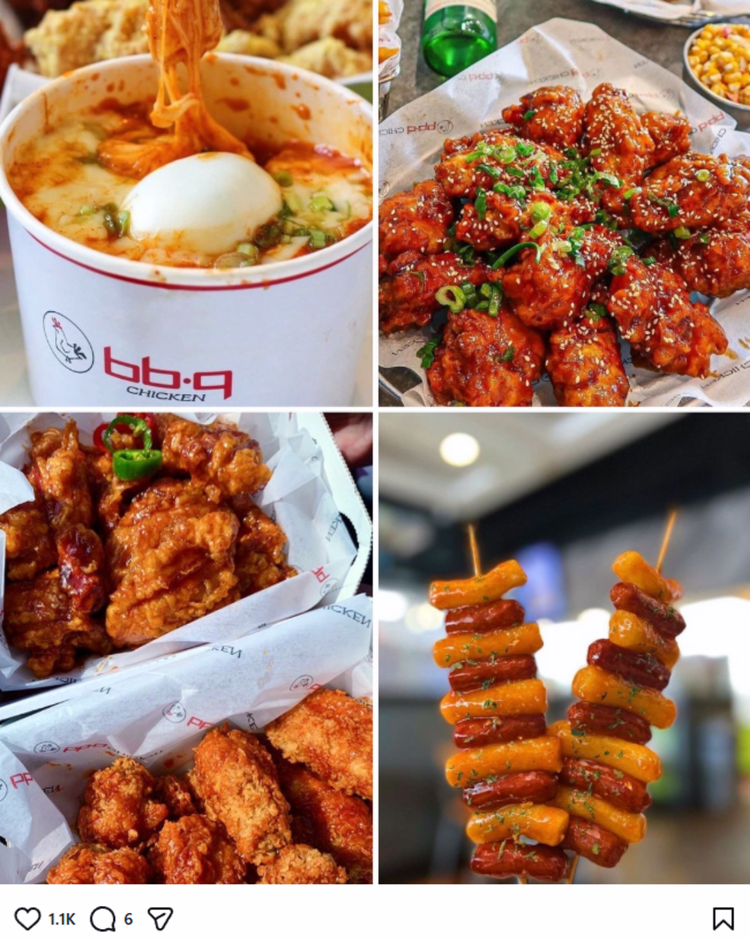 bb.q Chicken Instagram grid post