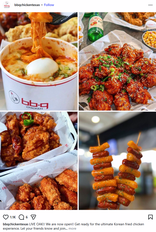 bb.q Chicken Instagram promotion