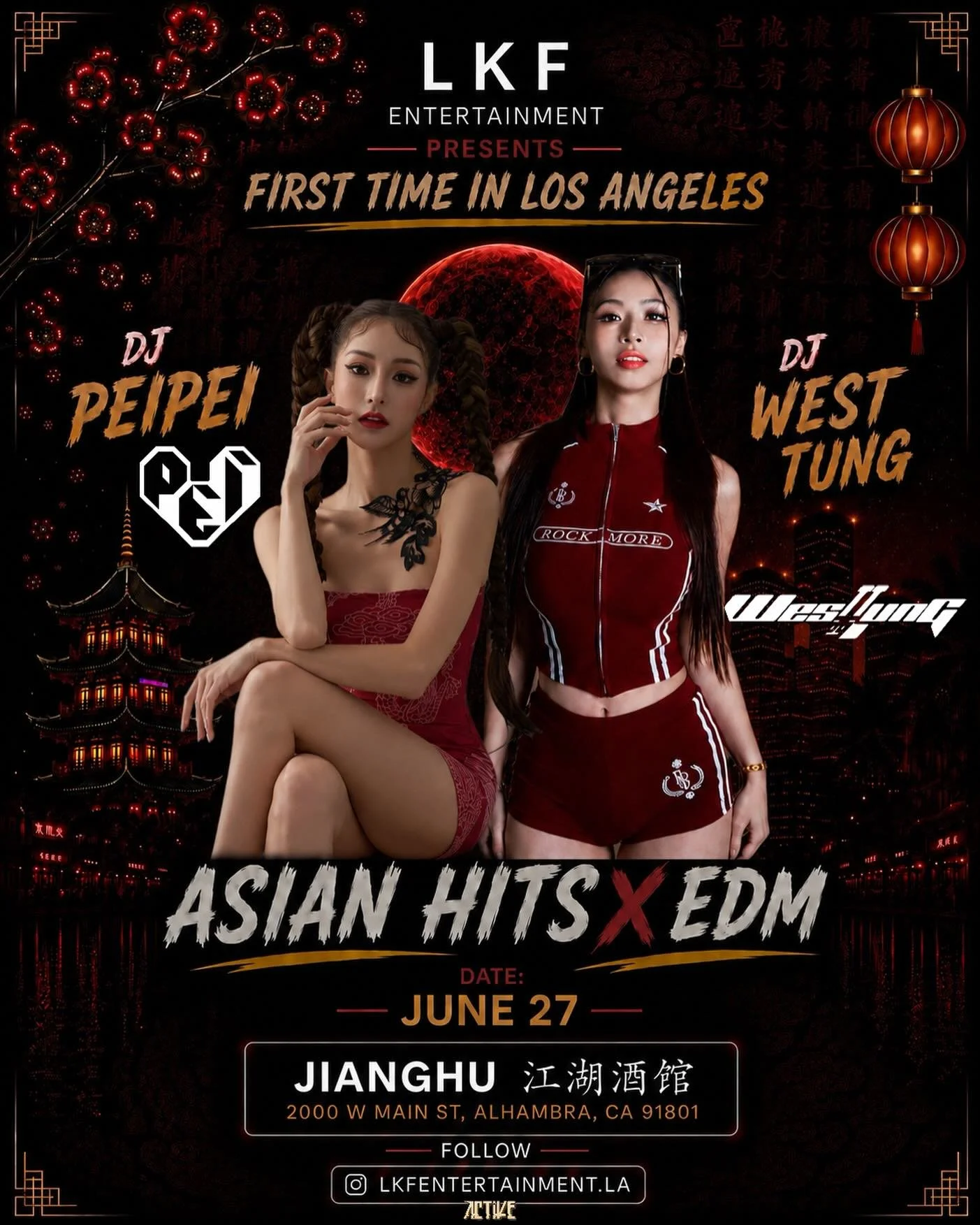LKF Entertainment presents

☀️ Summer Series Vol. 2 ☀️

🔥 ASIAN HITS &times; EDM 🔥

This summer, we&rsquo;re bringing together two DJs with roots in Taiwan and Hong Kong, flying in from New York and Toronto for a special night in Los Angeles.

🇹🇼