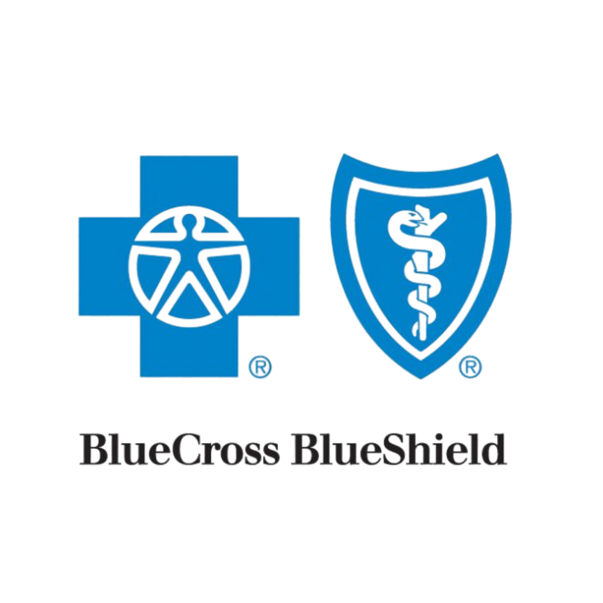 Logo featuring a blue shield with a caduceus symbol and a blue circle with a stylized person, along with the text 'Kansas Blue Cross Blue Shield'.