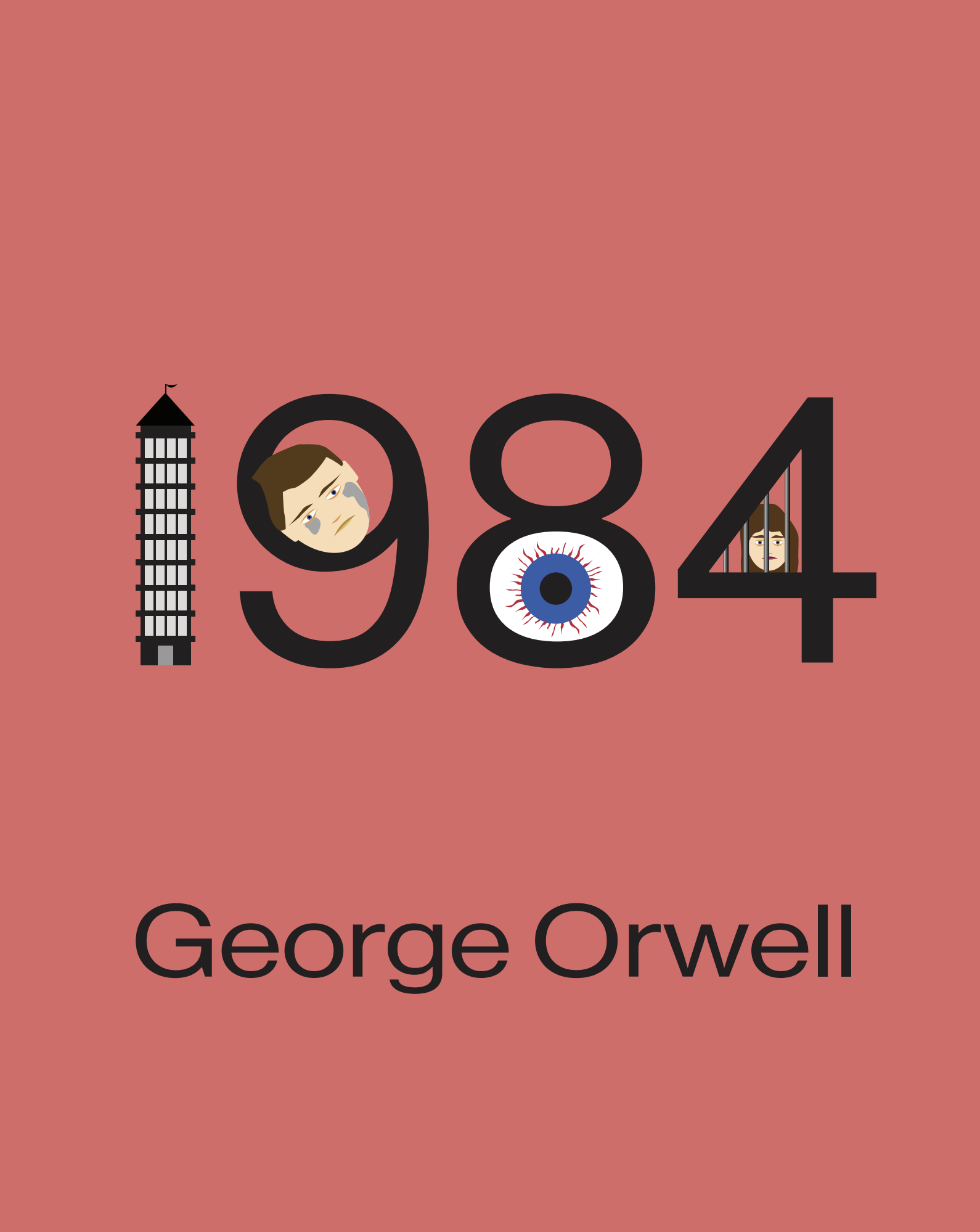 1984 Flat Illustration Cover