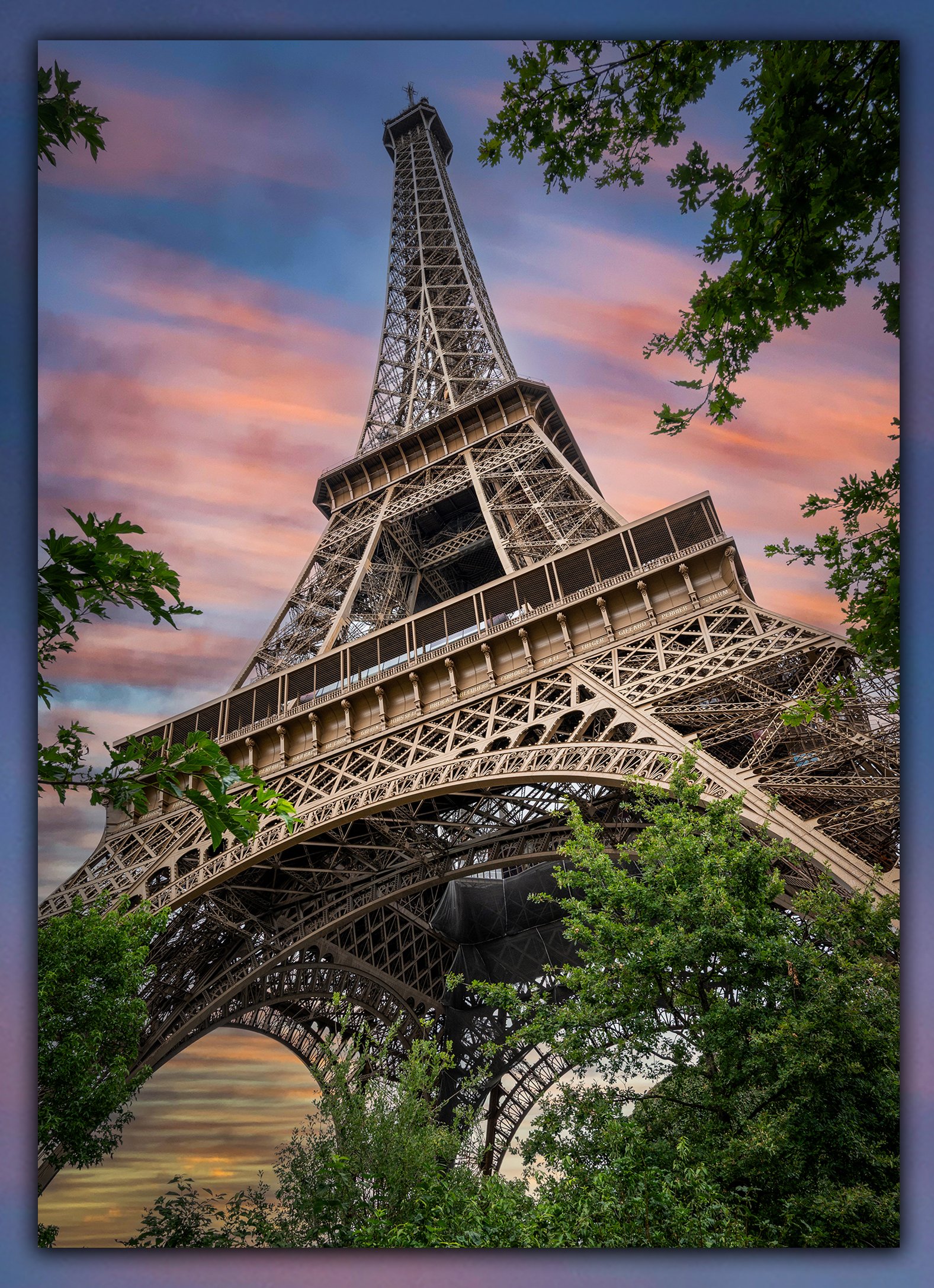 This captivating image was taken during my very first trip to Paris! Standing beneath the Eiffel Tower, no photo could ever fully prepare you for the sheer scale and grandeur of this iconic structure, but this piece comes close.