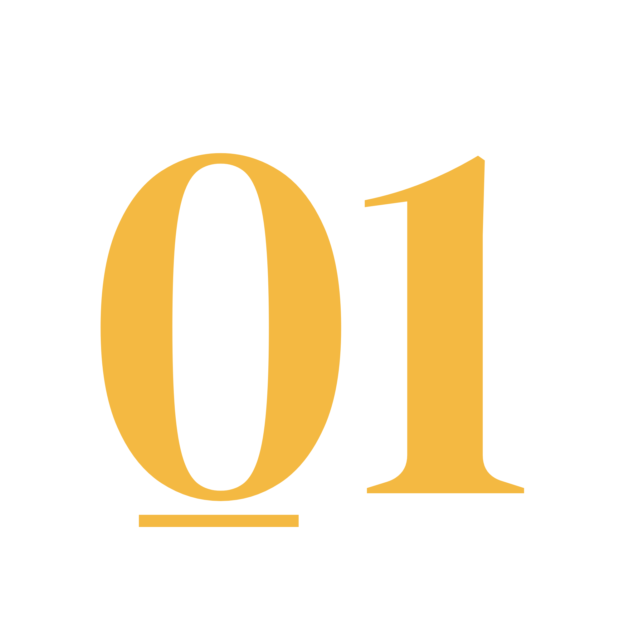 Gold-colored text spelling 'Q' on a black background.