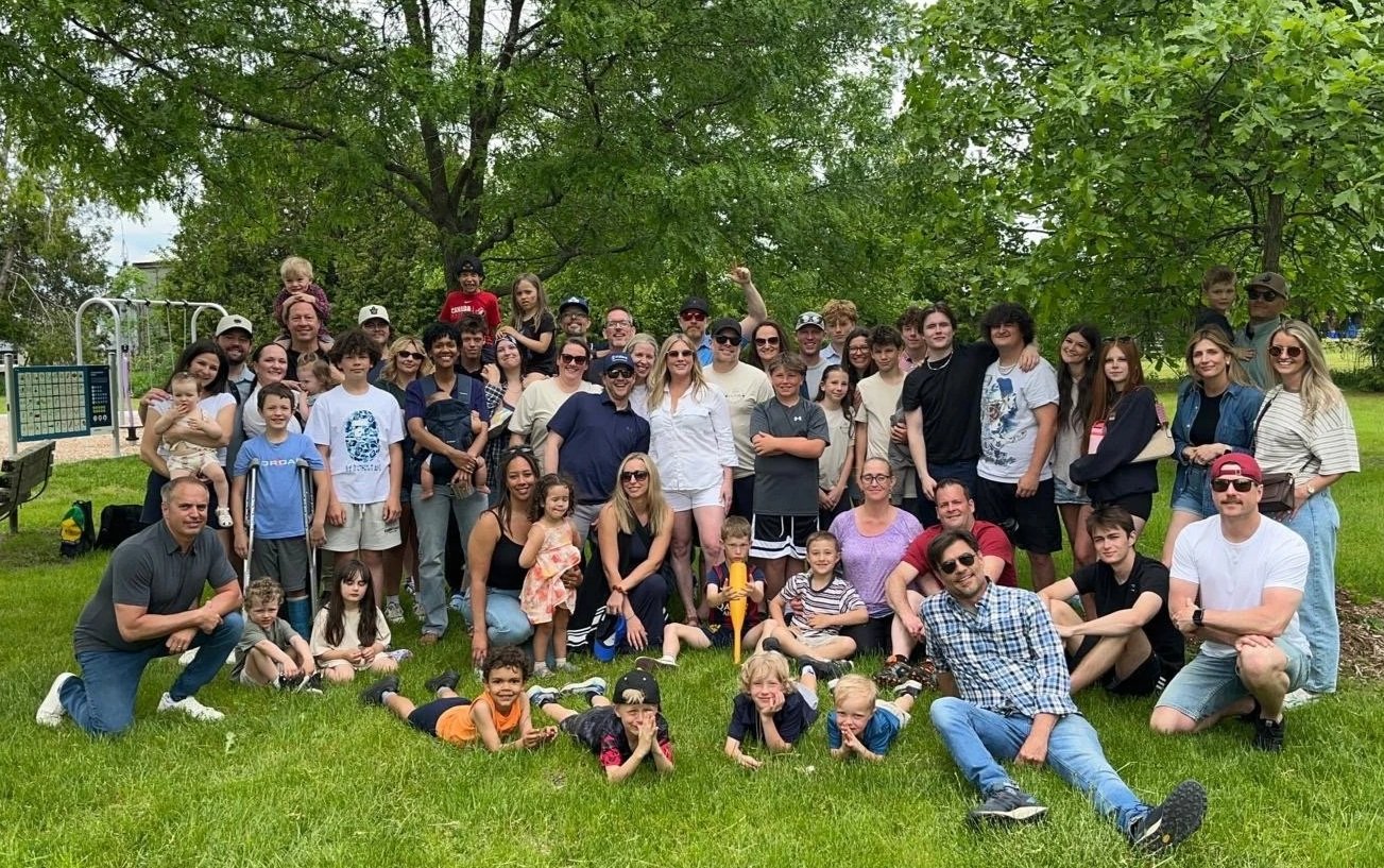 Catherine Brindley with her family at a cousins reunion in East Gwillimbury.