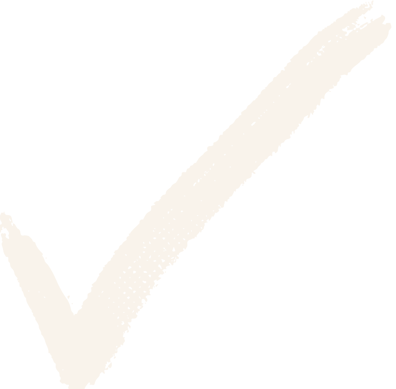 A large white check mark on a black background.