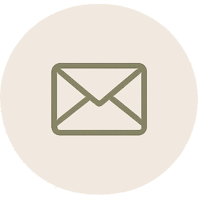 Envelope icon on a circular background.