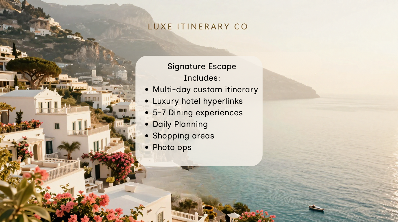The Signature Escape 3-7 days 2-4 travelers