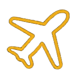 Outline of an airplane