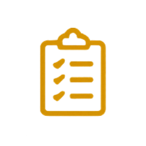 Icon of a clipboard with a checklist.