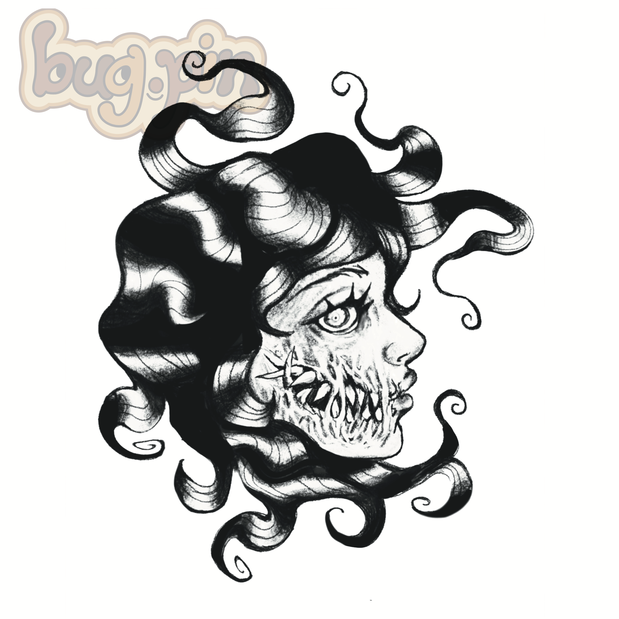creepy girl tattoo (XL)
