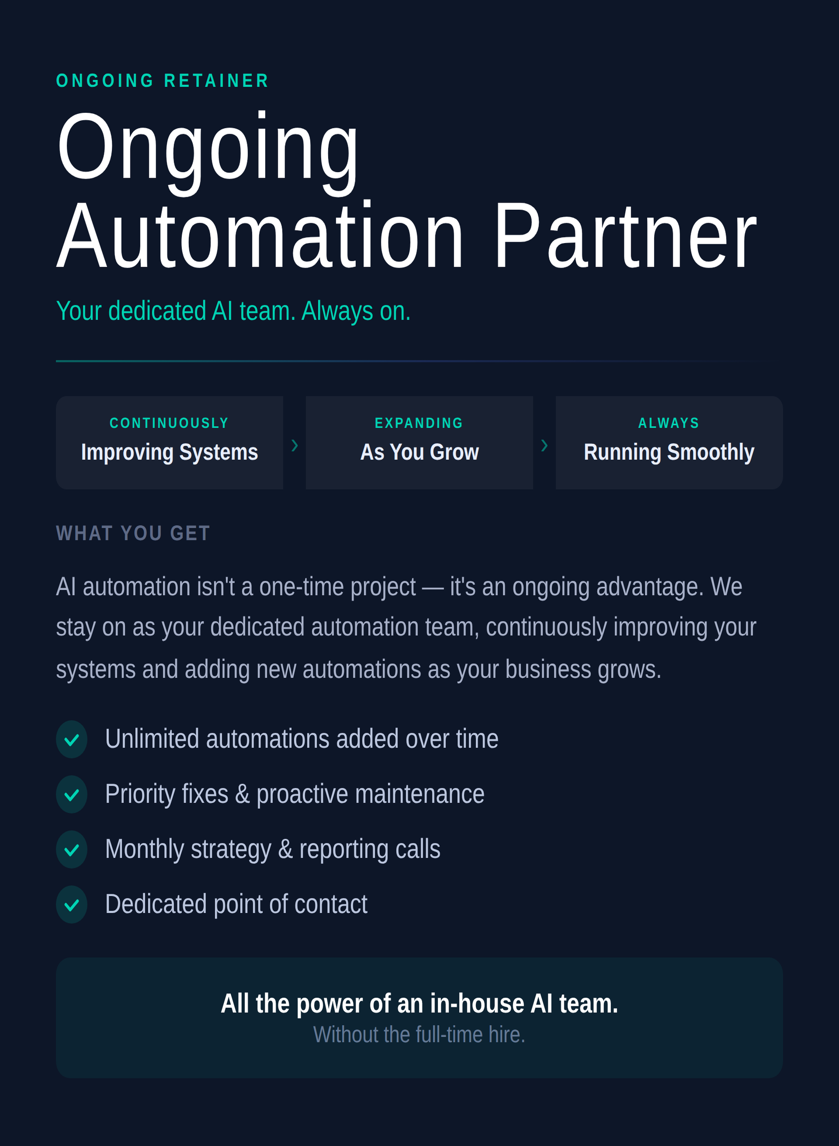 Ongoing Automation Partner
