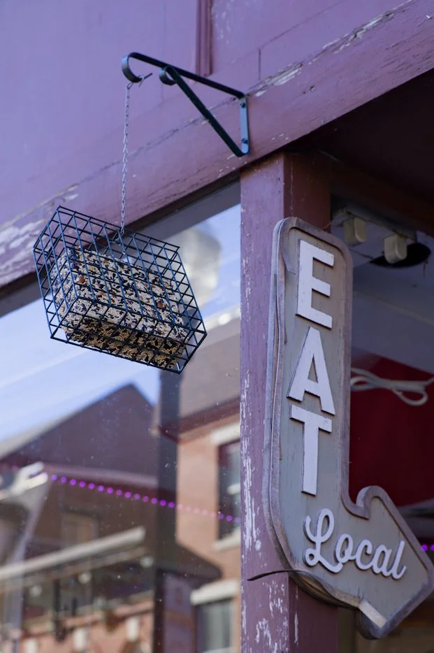 Eat local birdfeeder