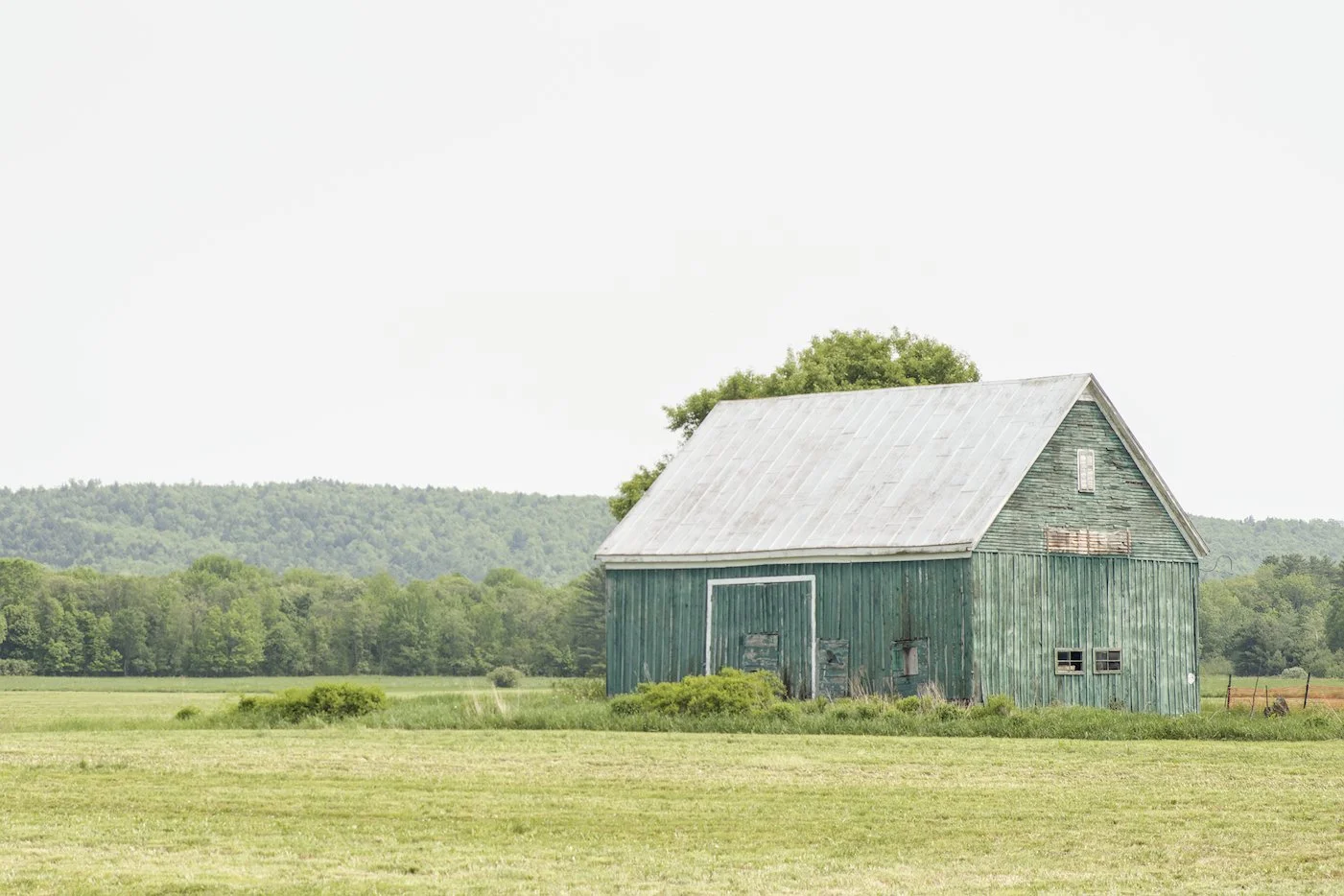 Barn in a field