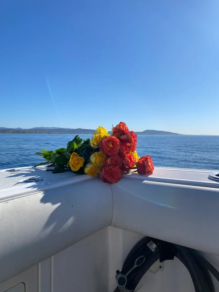 Nationwide Burial at Sea Memorial, ocean roses and coordinates