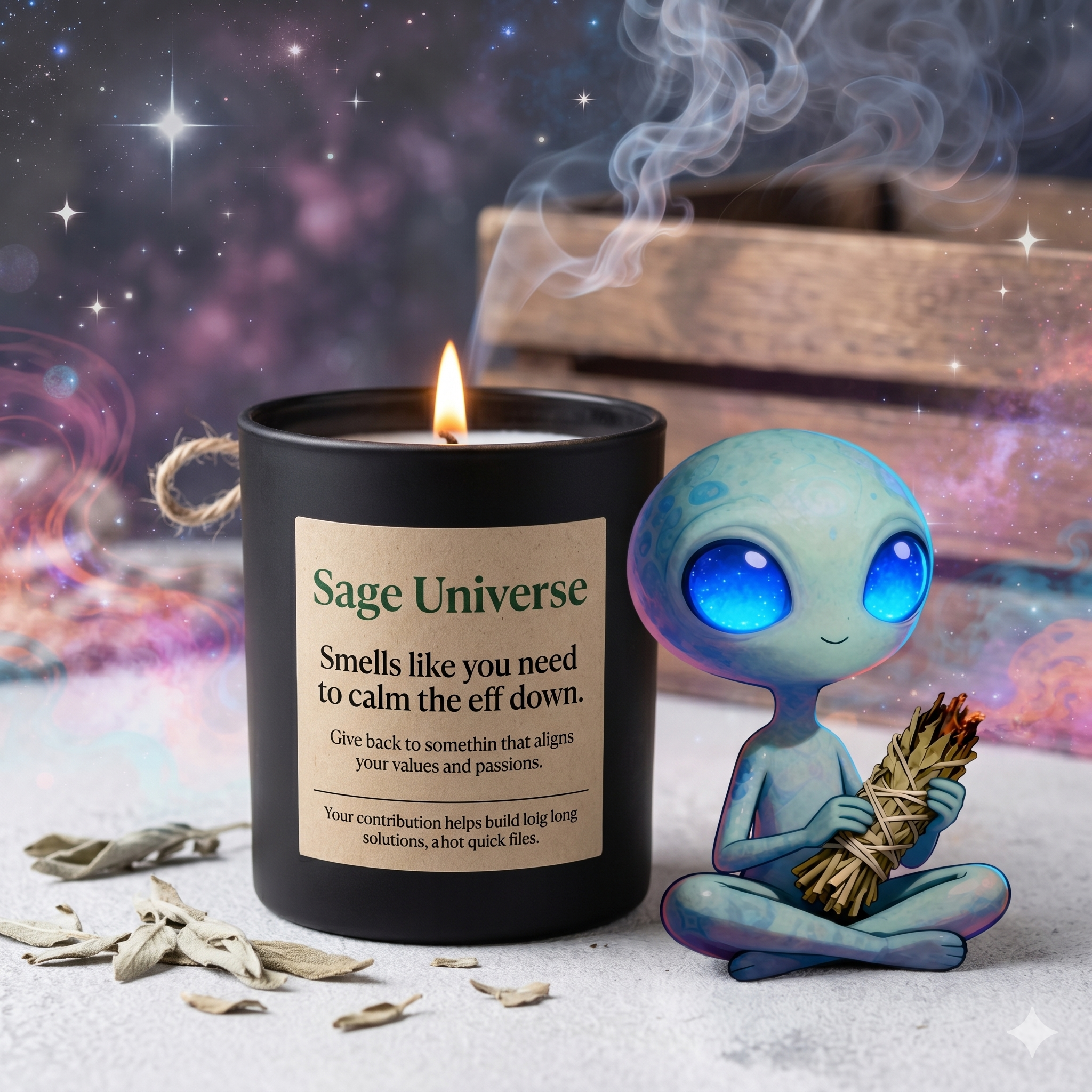 Deep Space Outta Here | 8oz Sassy Sage Candle