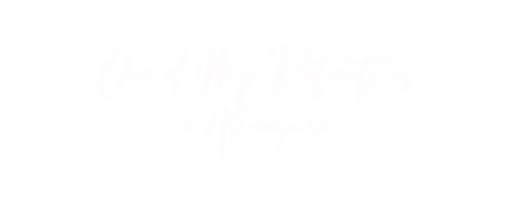 Text overlay reading 'One of My Patents is a Vaccine' with a black and white speech bubble background.