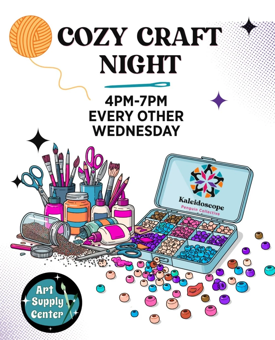 🧶✨ CRAFT, CONNECT &amp; GET COZY! ✨🎨

Join us for Cozy Craft Night on November 4 &amp; 18 from 4&ndash;7 PM! 💛

Bring your current craft project, meet fellow creatives, and enjoy a relaxing evening of creativity and connection. Whether you knit, c