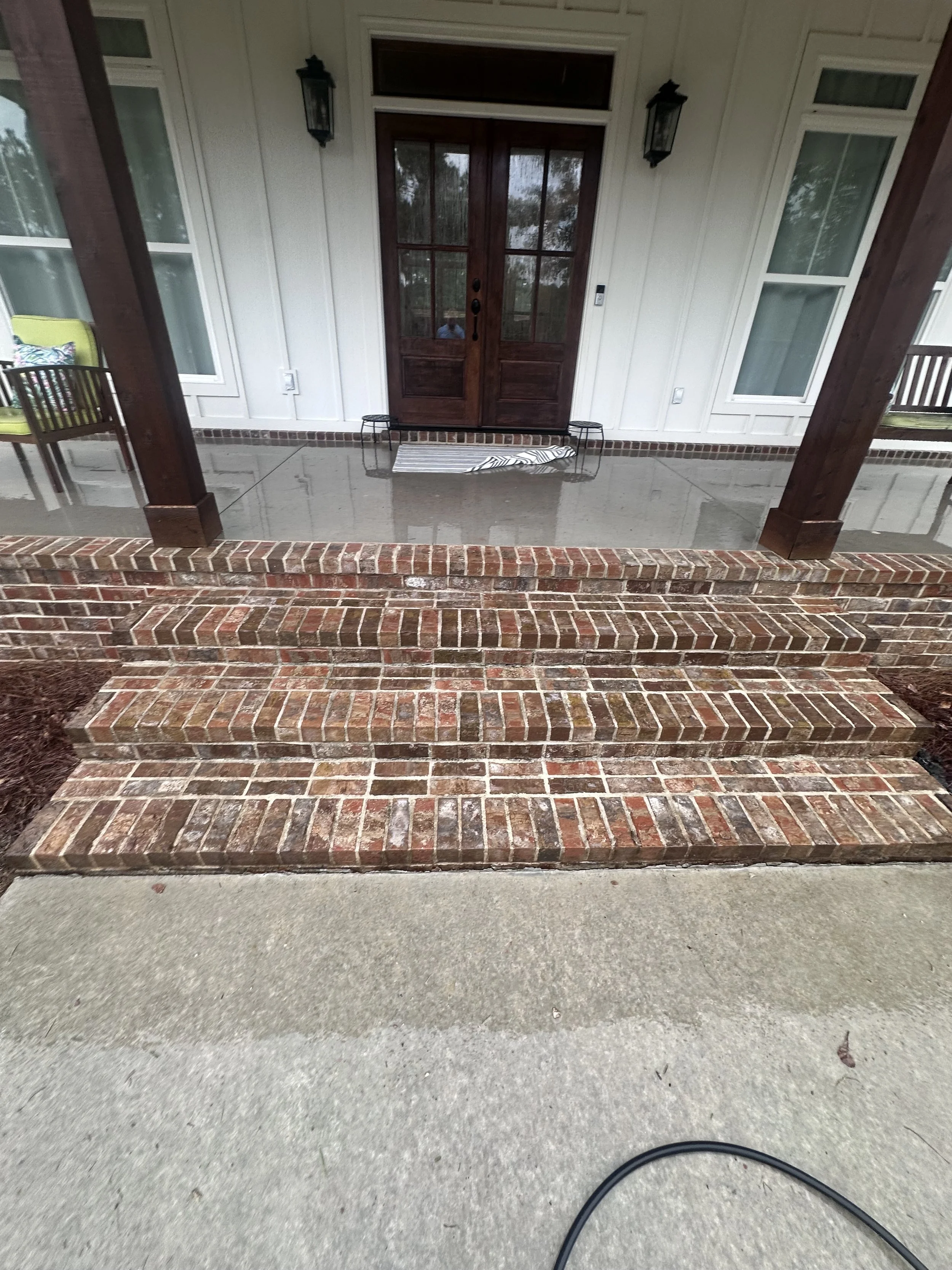 Before and after pressure washing in Statesboro GA