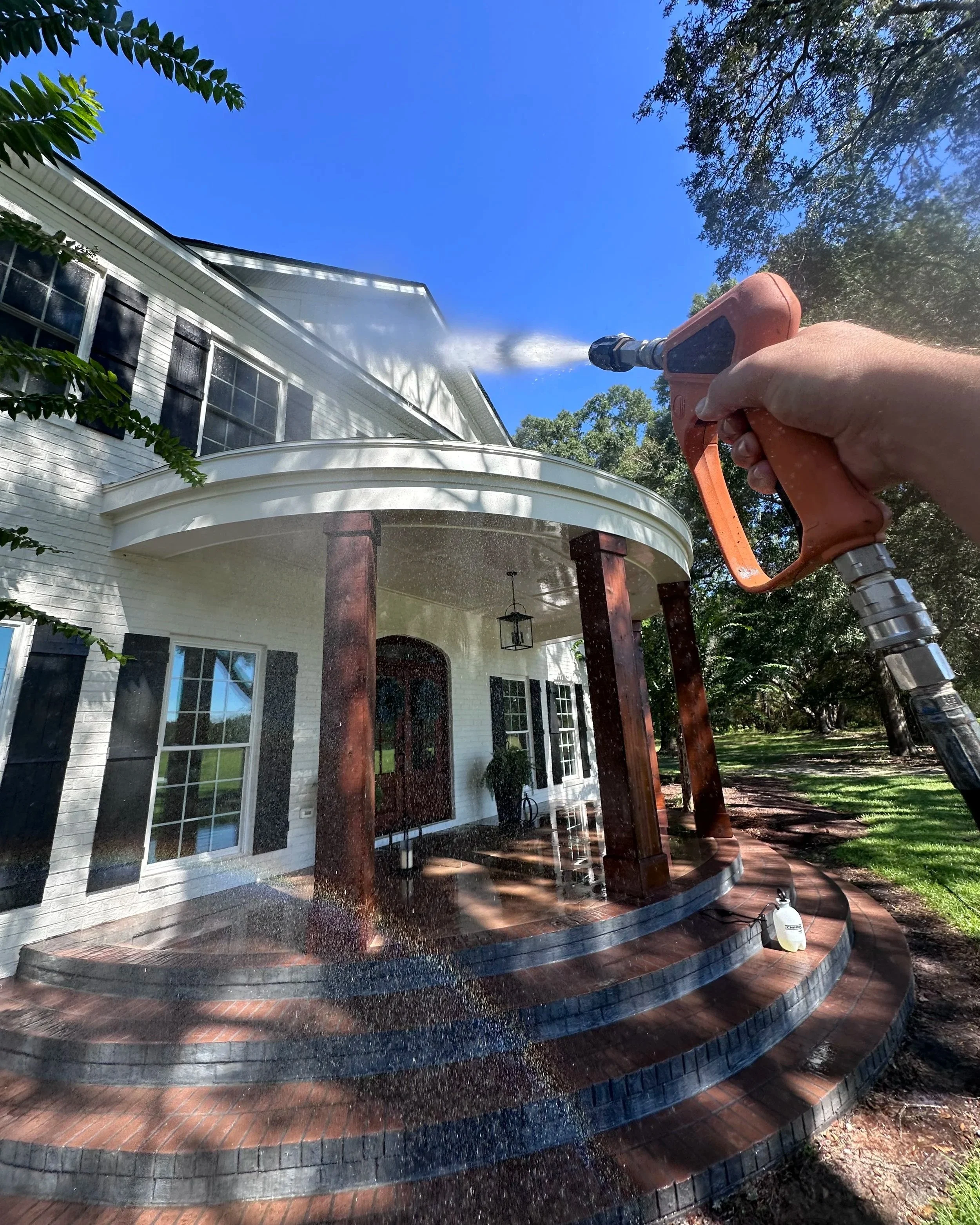 Soft wash house washing results in Statesboro Georgia