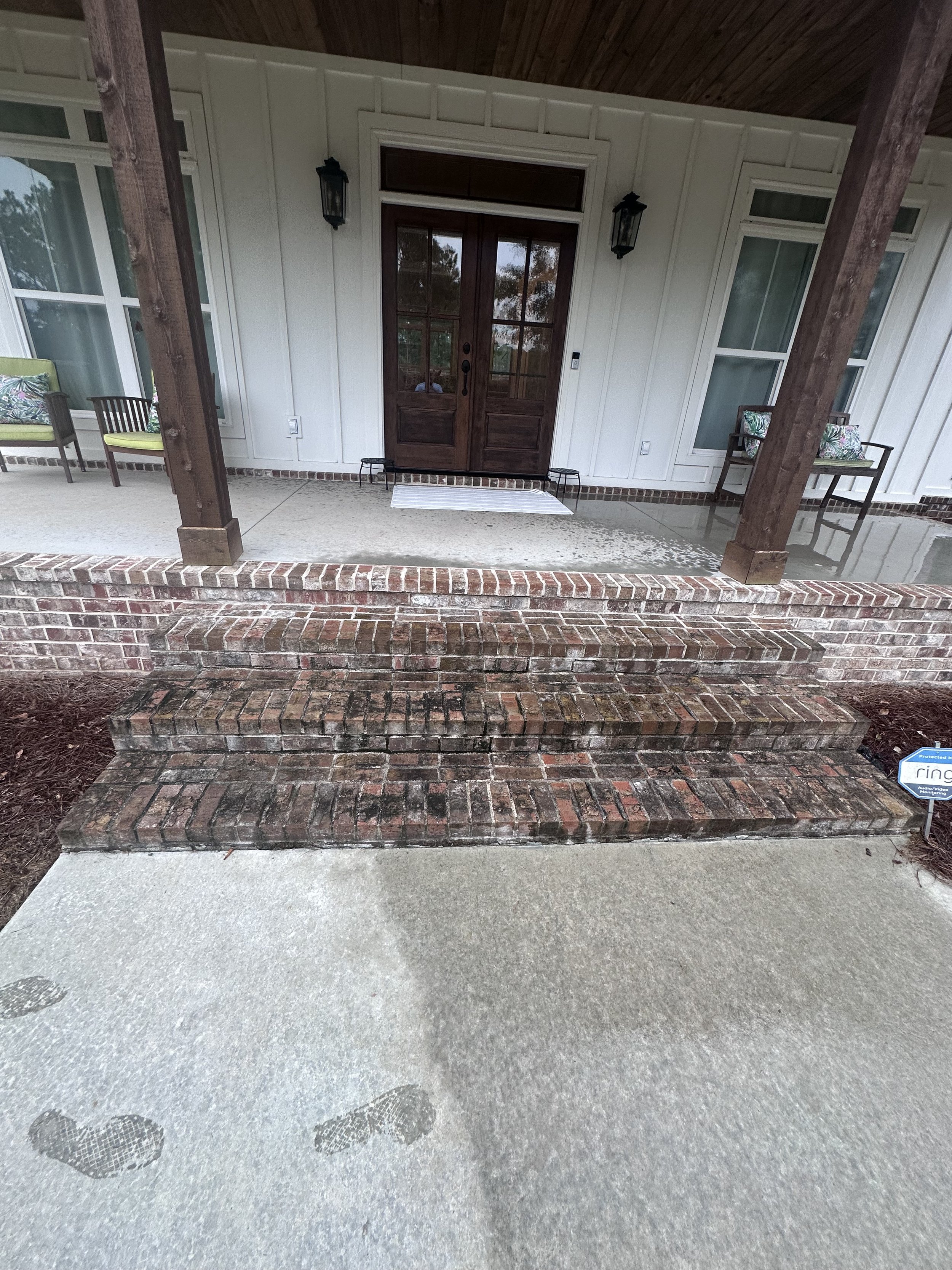 Before and after pressure washing in Statesboro GA