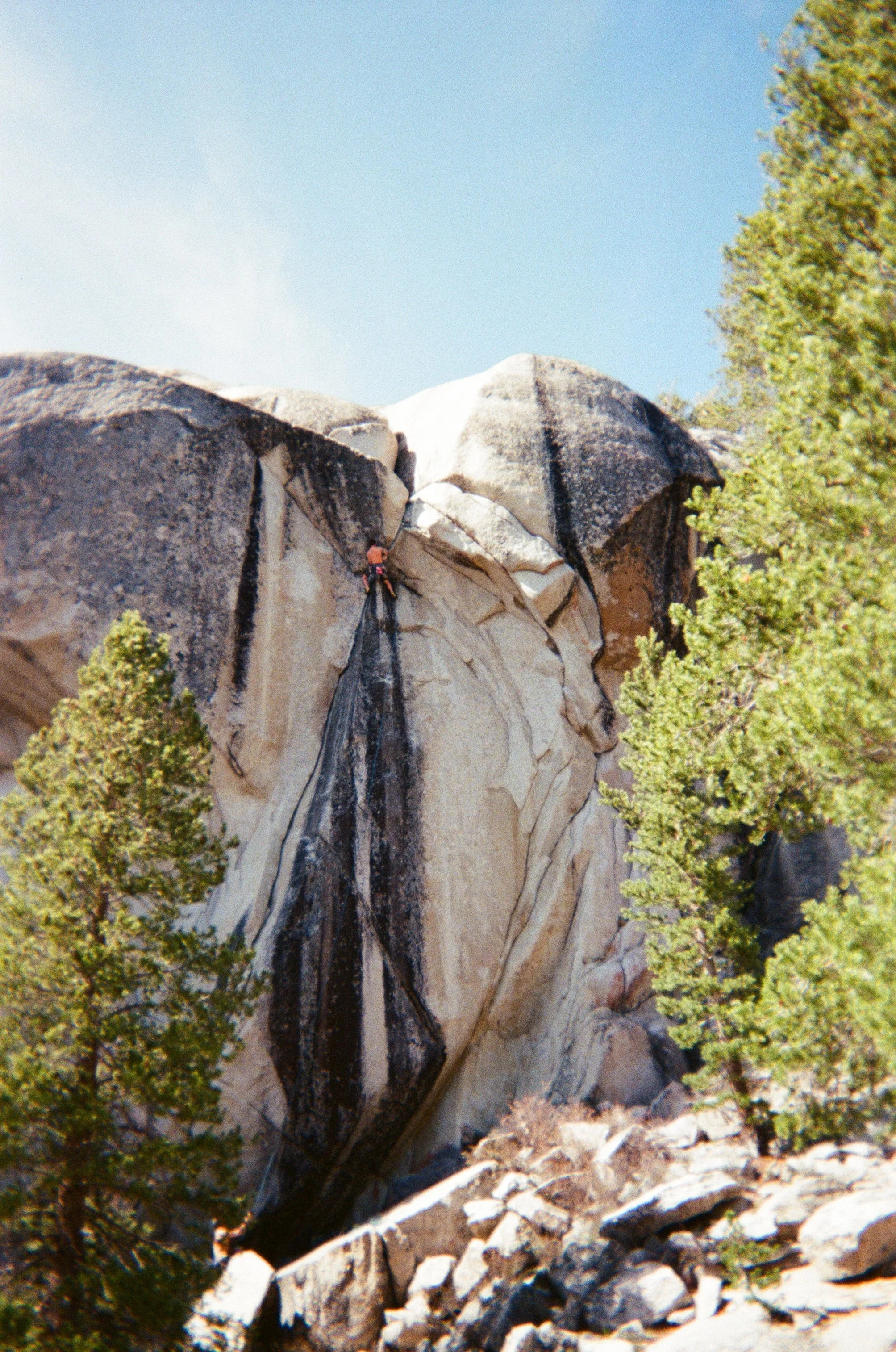 Rock Climbing in Tuolumne Yosemite National Park. 