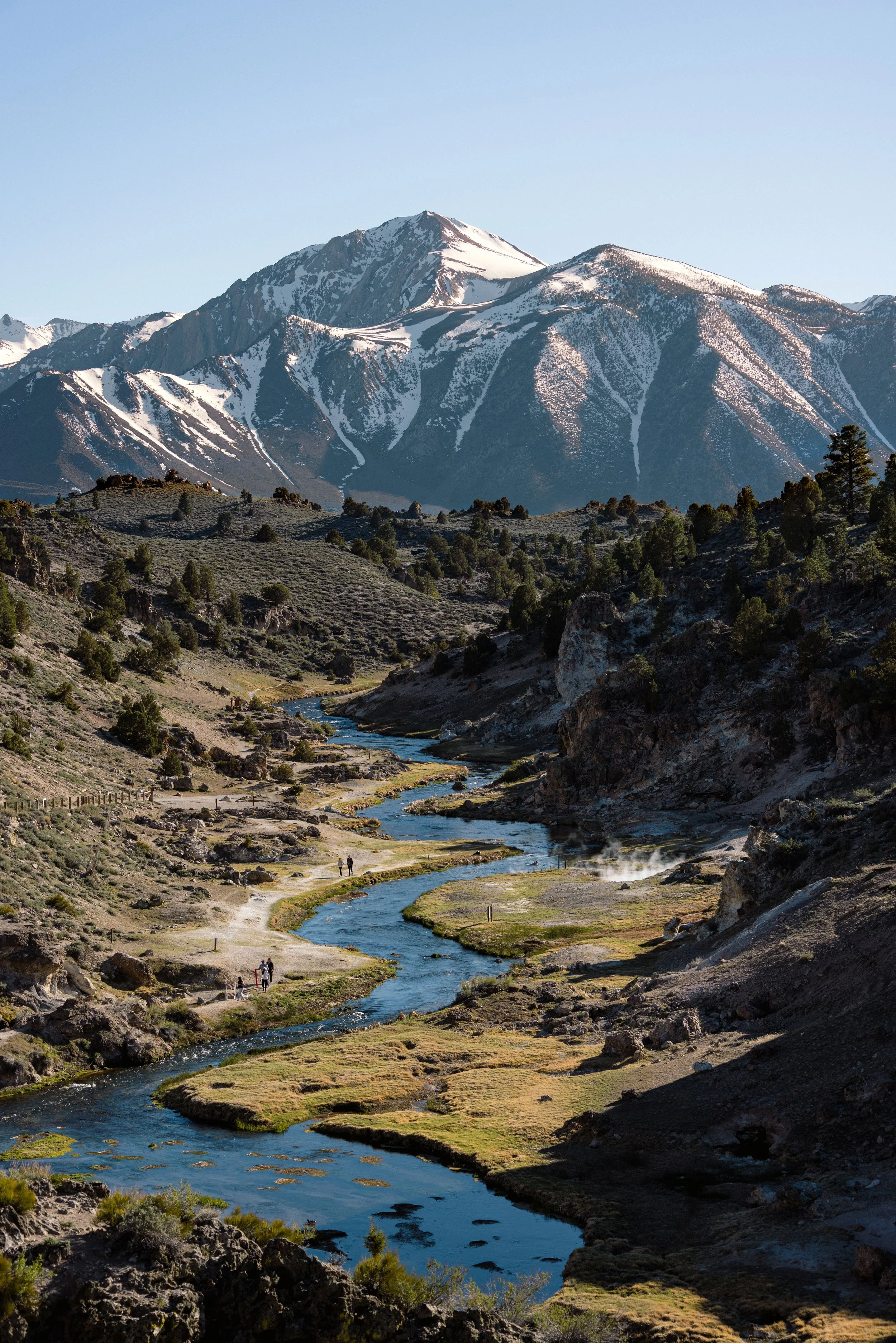 Hot creek Geological Lookout. Brees Lookout. No hot creek mine. landscape photography of mammoth lakes California.