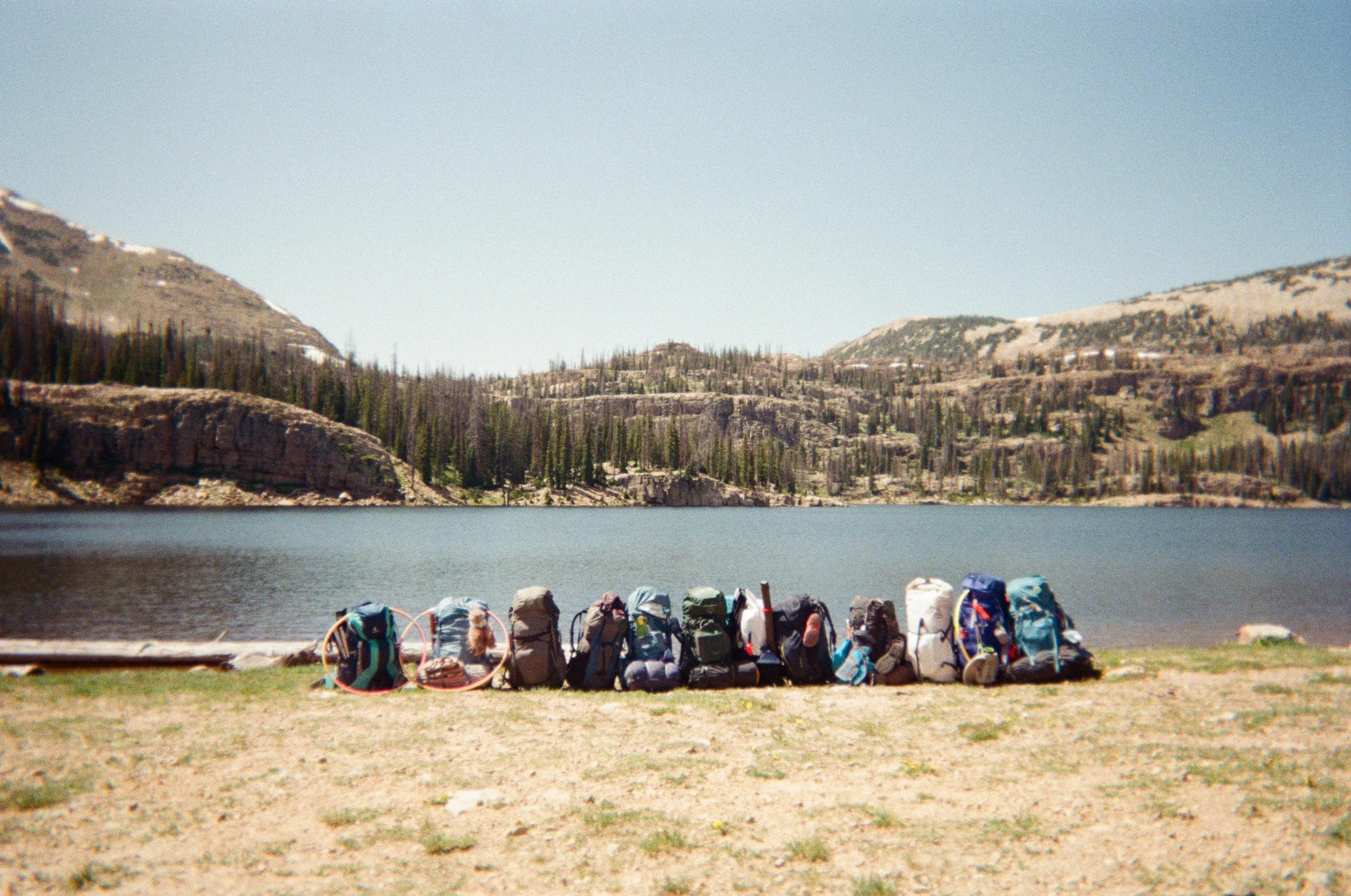 12 girls backpacking in Utah on a bachelorette trip. Backpacking in the Uinta Mountains. 