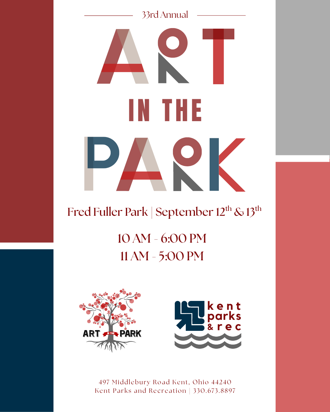 2026 Art in the Park with Kent Parks and Recreation