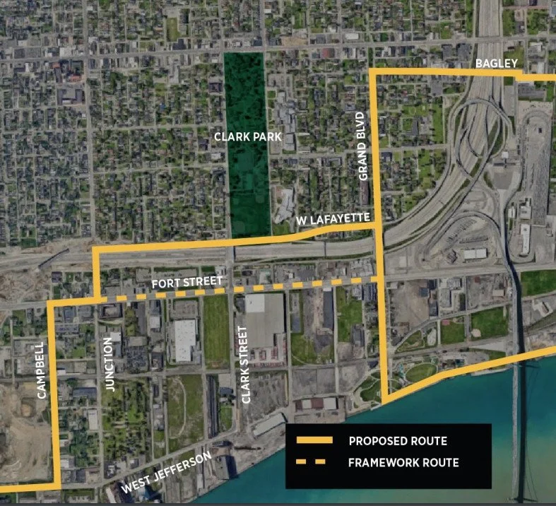Joe Louis Greenway - On-STREET sEGMENTS