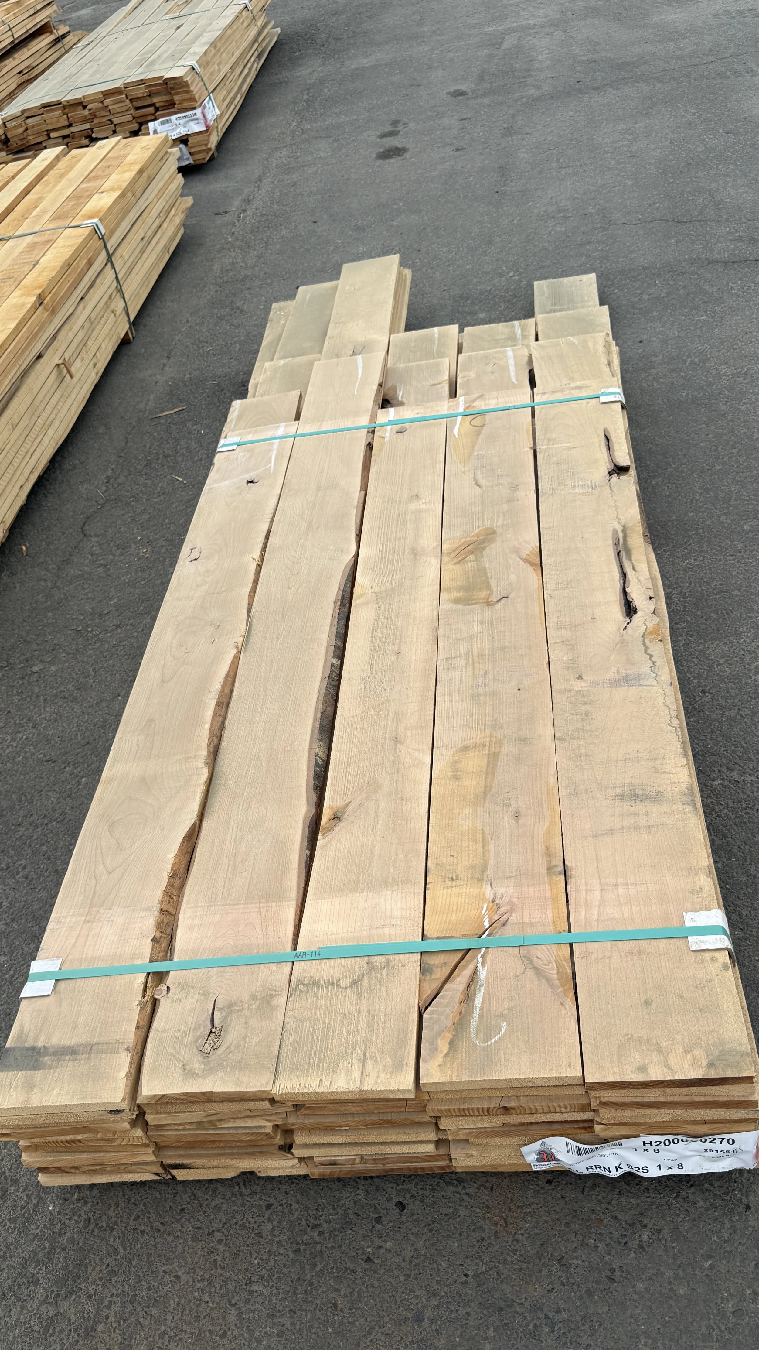 1x8 Alder Mill Run Kiln Dried S2S