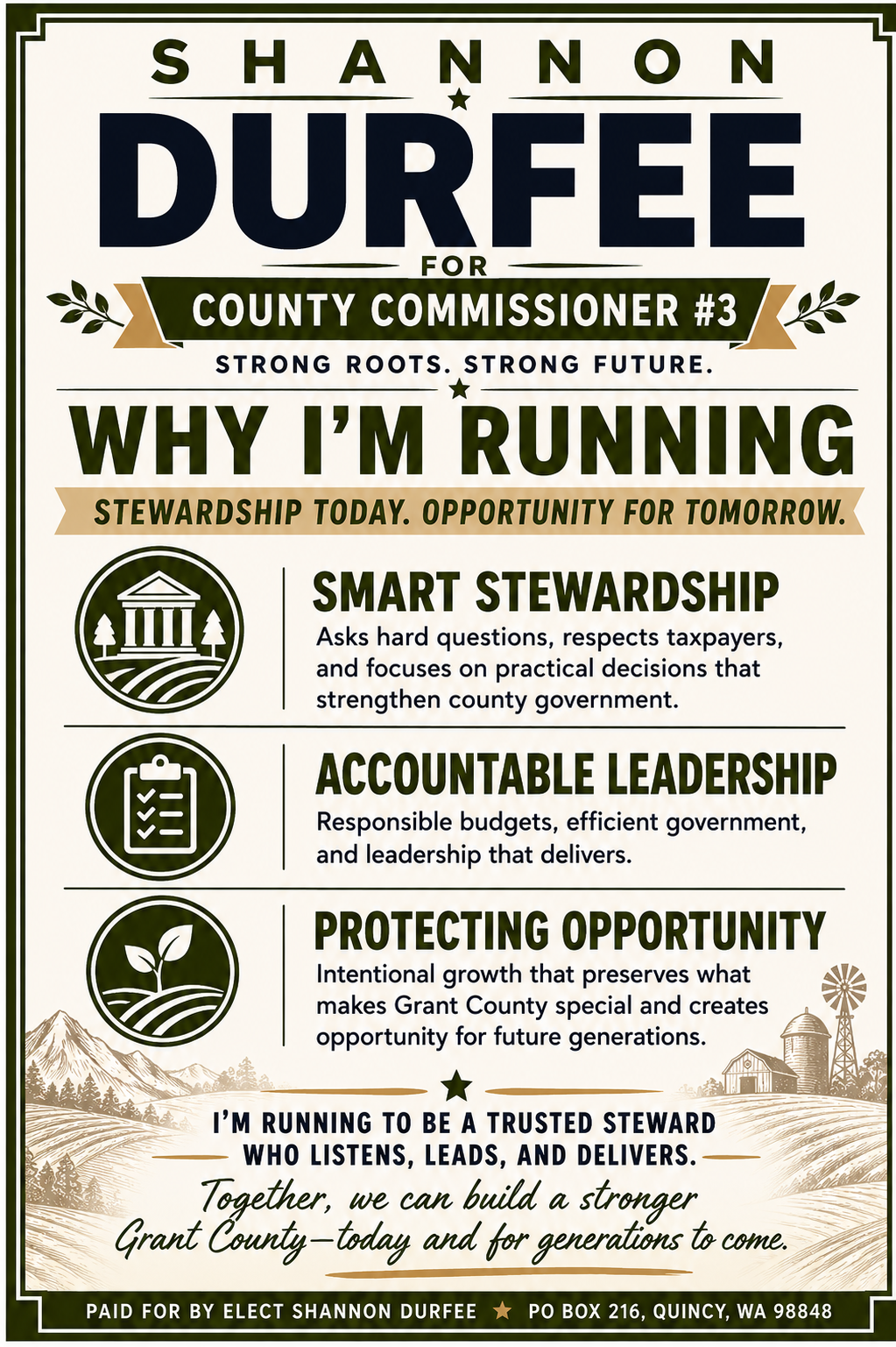 shannon durfee why i'm running commissioner