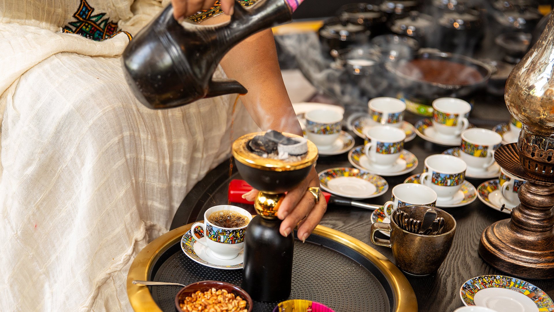 incense and coffee