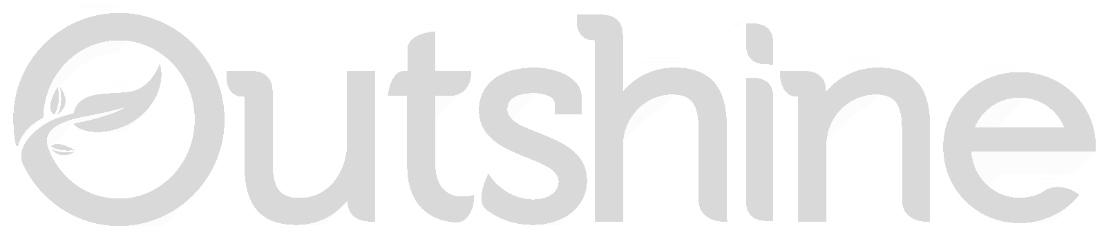 Autshine logo in black and white with stylized leaf incorporated into the letter "a".
