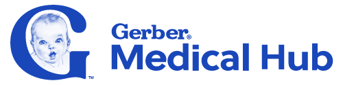 Gerber Medical Hub logo with a stylized baby face inside the letter G