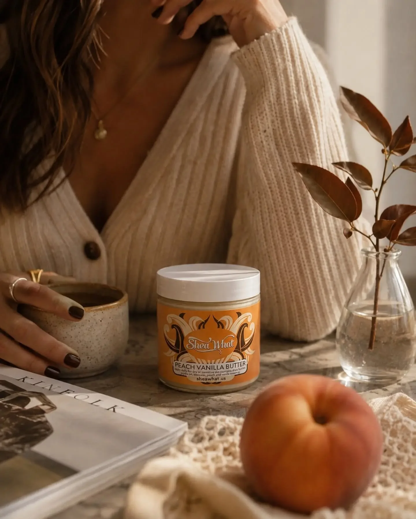 Peach Vanilla just dropped, and it pairs perfectly with smooth skin under cashmere. 🍑
Our newest seasonal SheaWhat is officially here &mdash; warm, sweet, creamy, and very limited.
Enjoy it after your wax and take a jar home while you can. Once this