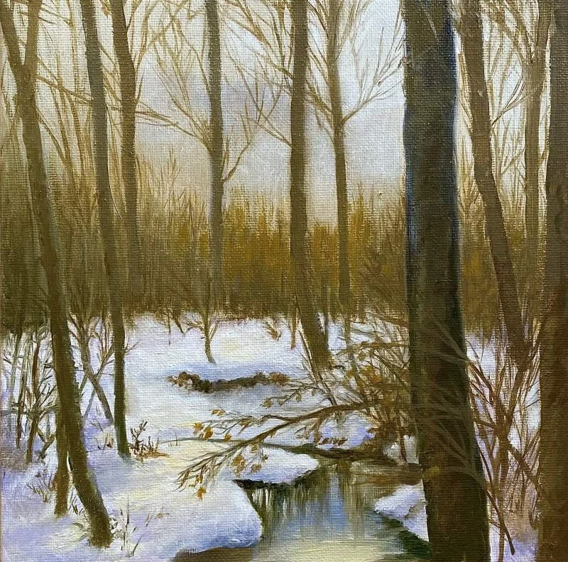 Winter Dawn Oil Painting