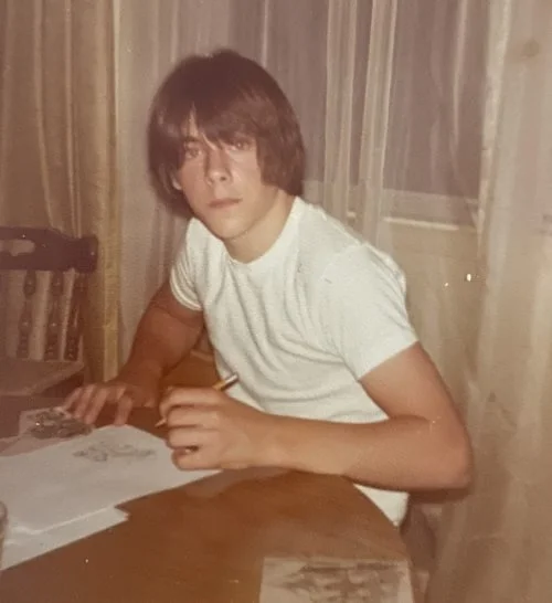 Me a high schooler drawing