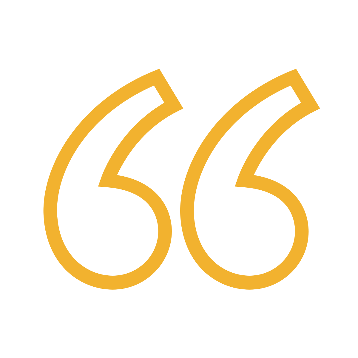 Large yellow quotation marks on a black background