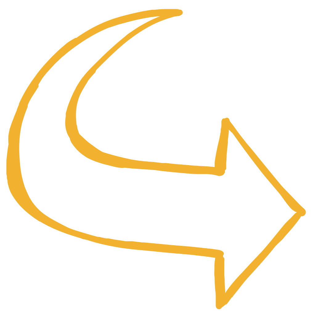 Yellow outline of a curved arrow pointing to the right.
