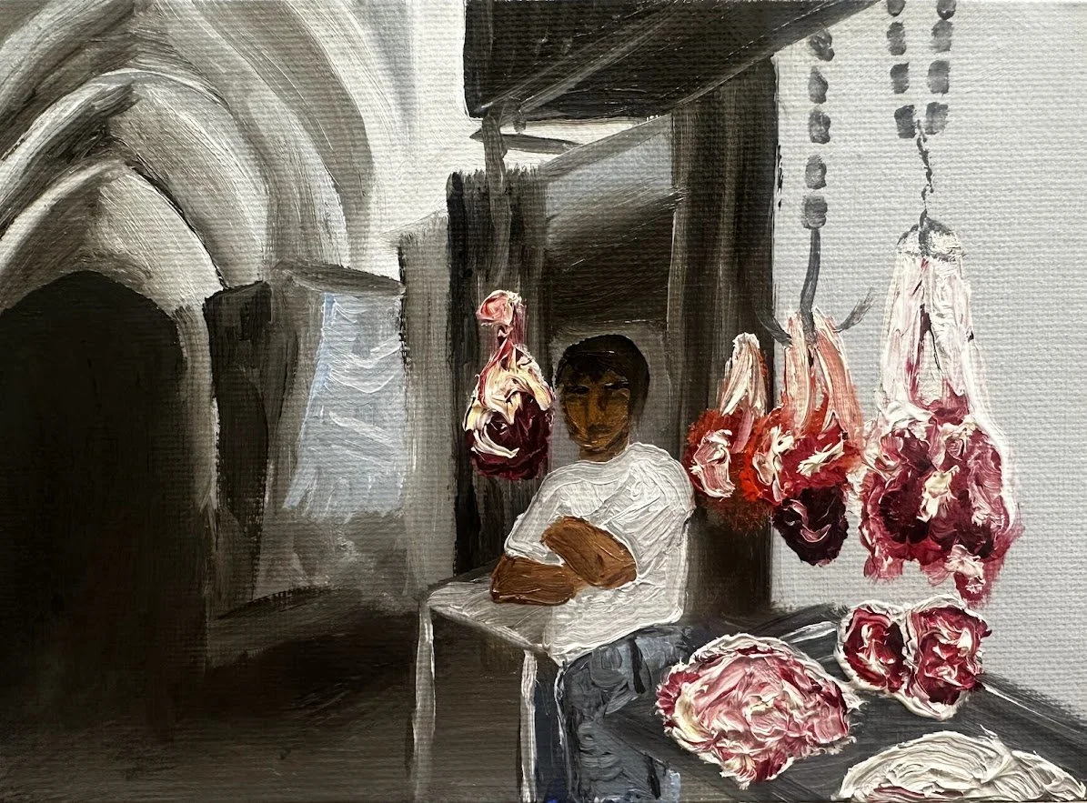'Pictures of Palestine No. 10' Oil on Canvas, 5" x 7", 2025