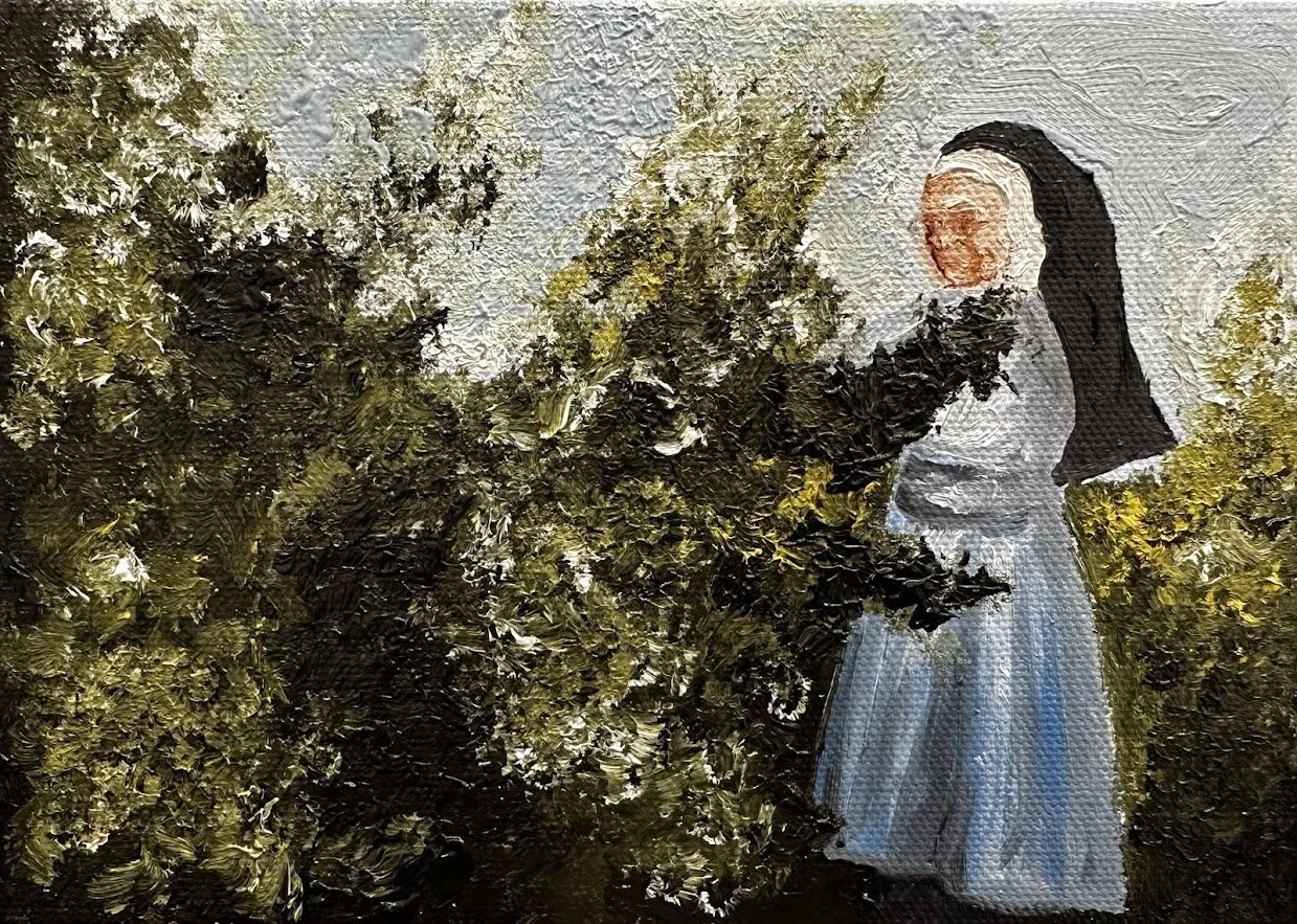 'Pictures of Palestine No. 7' Oil on Canvas, 5" x 7", 2025