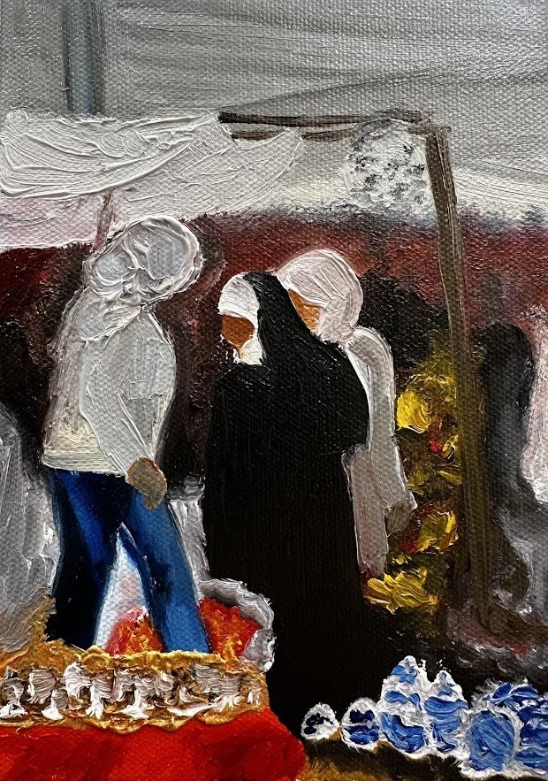 'Pictures of Palestine No. 12' Oil on Canvas, 7" x 5", 2025