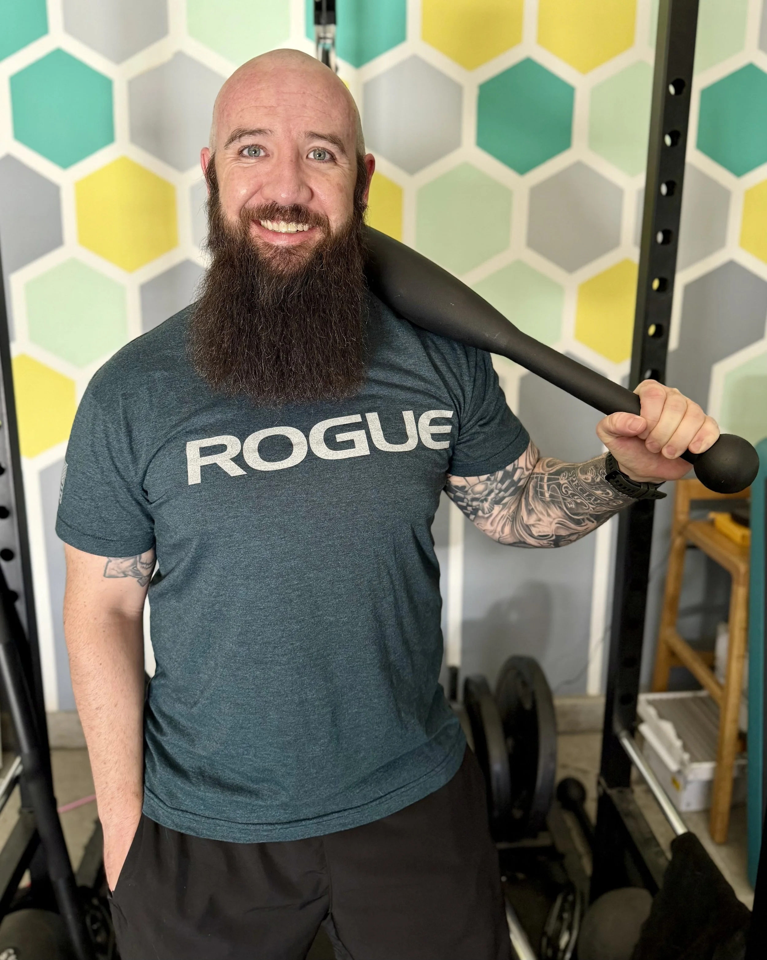 Collin Guillotte, Frontline Sanctuary fitness and exercise referral partner, pictured in a gym.