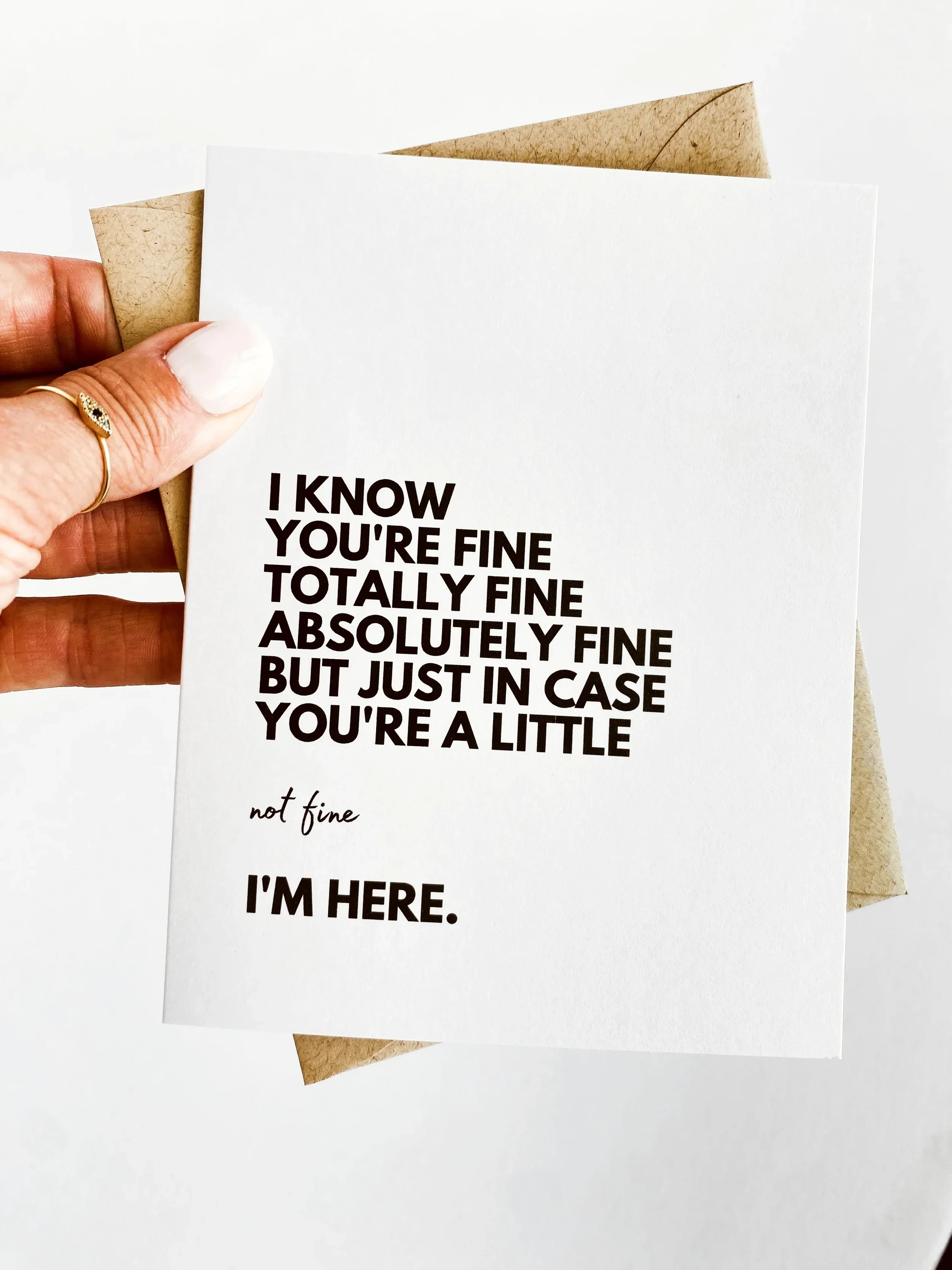 I know you're fine