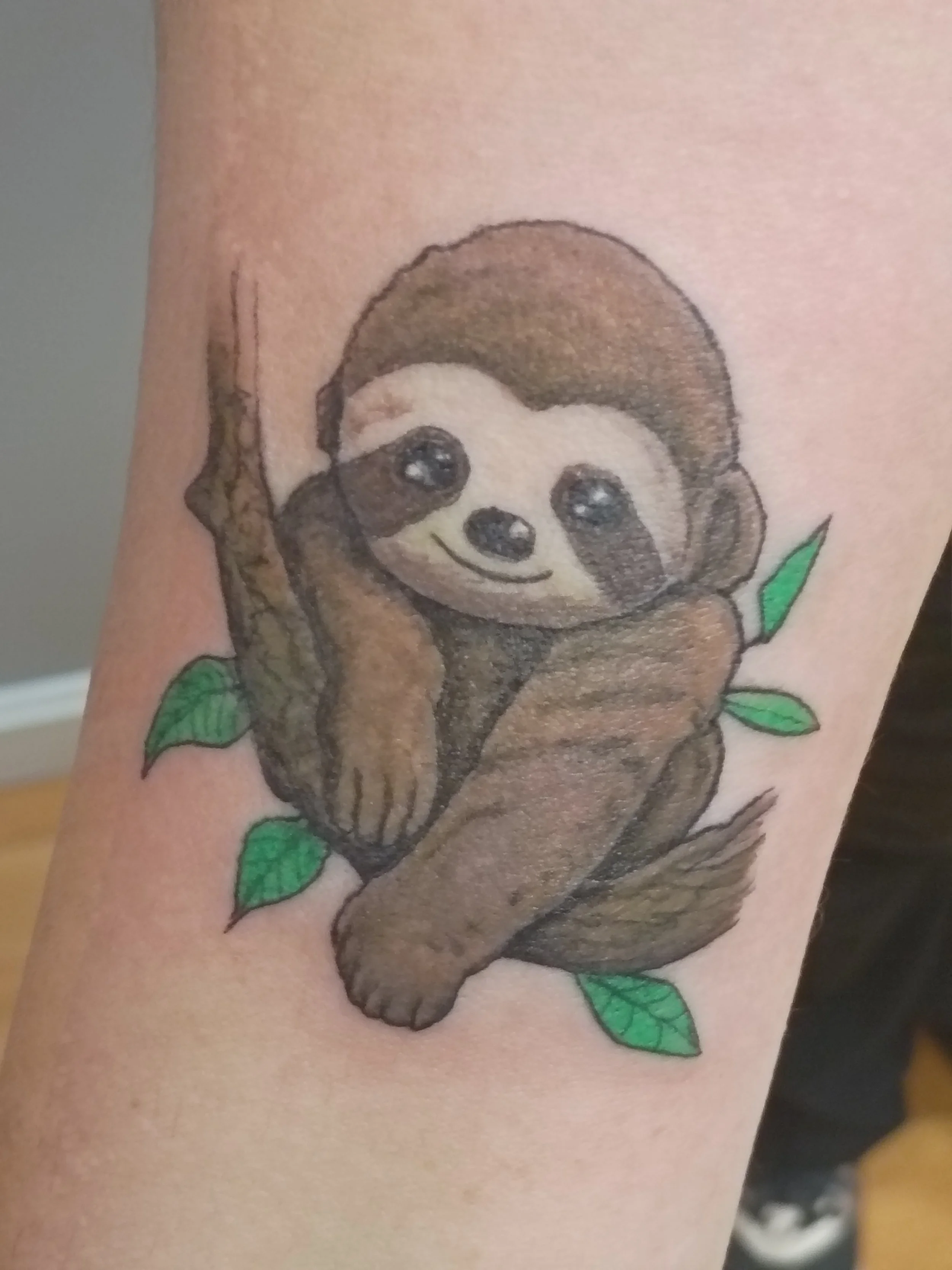 cute sloth tattoo 