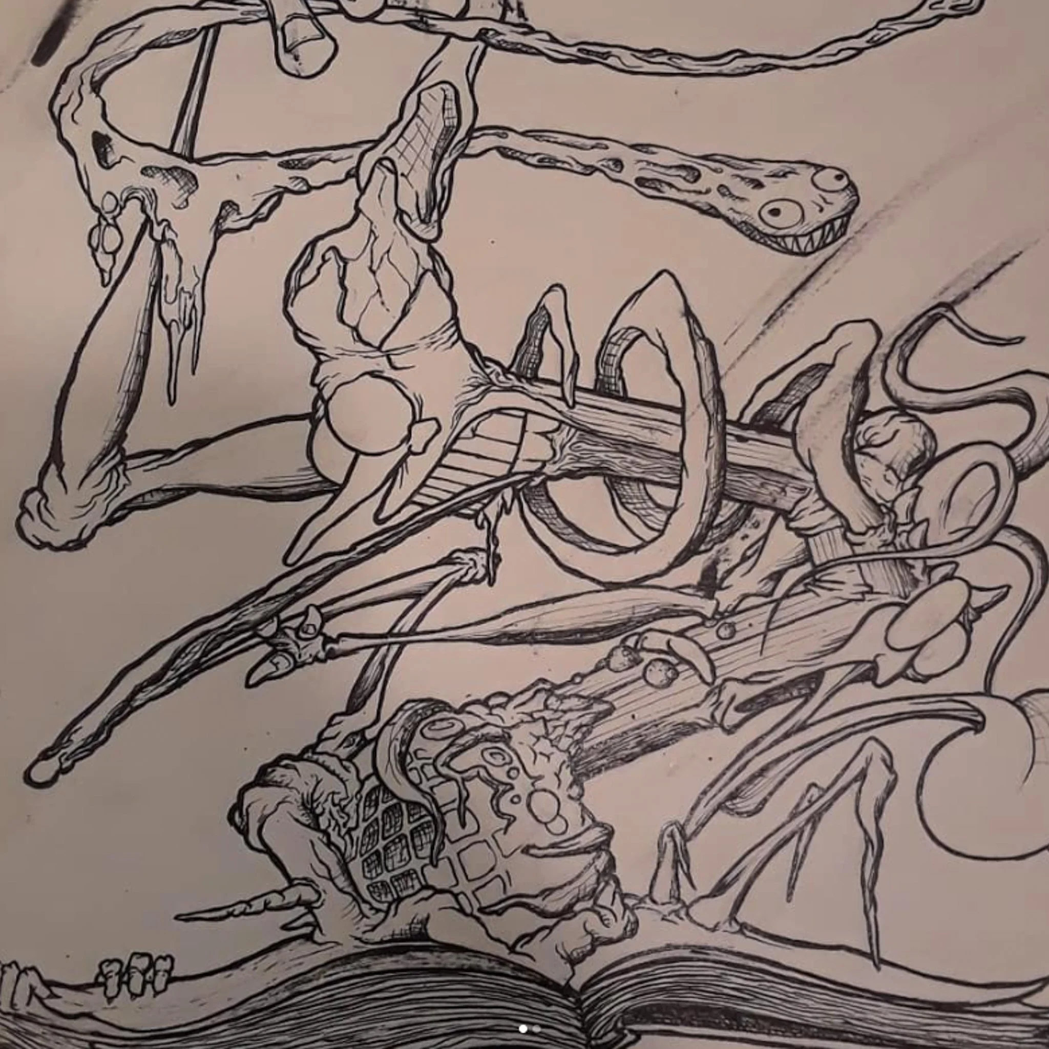 ink drawing character 