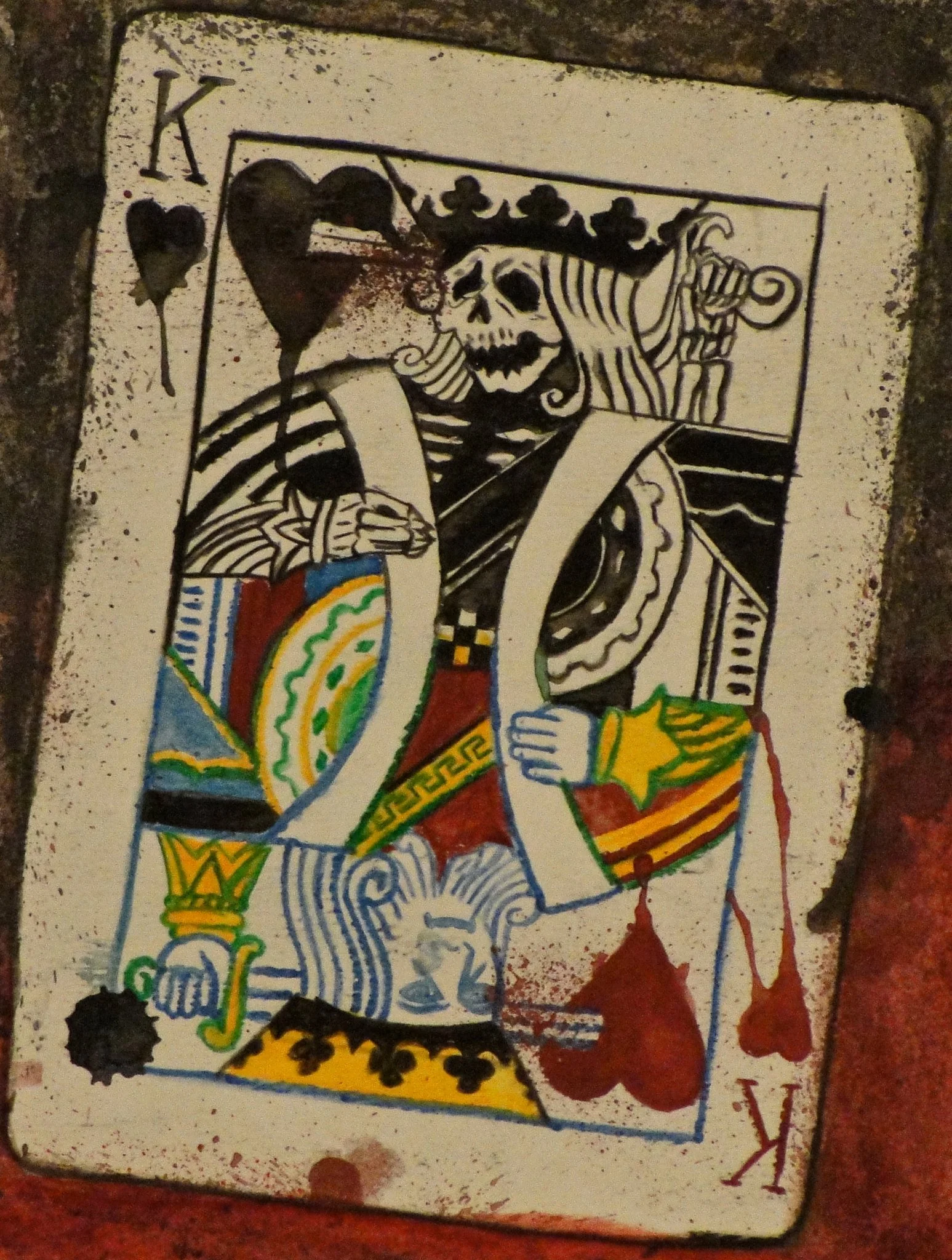 king of heart watercolor card 