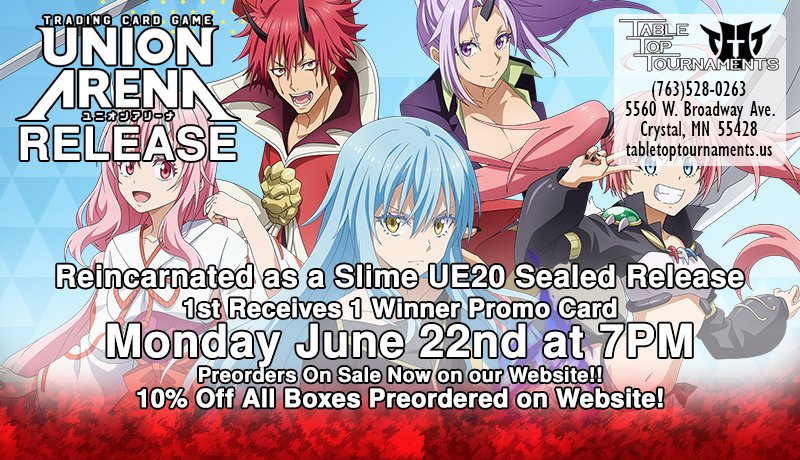 UATCG Sealed Release: That Time I Got Reincarnated as a Slime UE20 (Mon June 22nd: 7 PM)